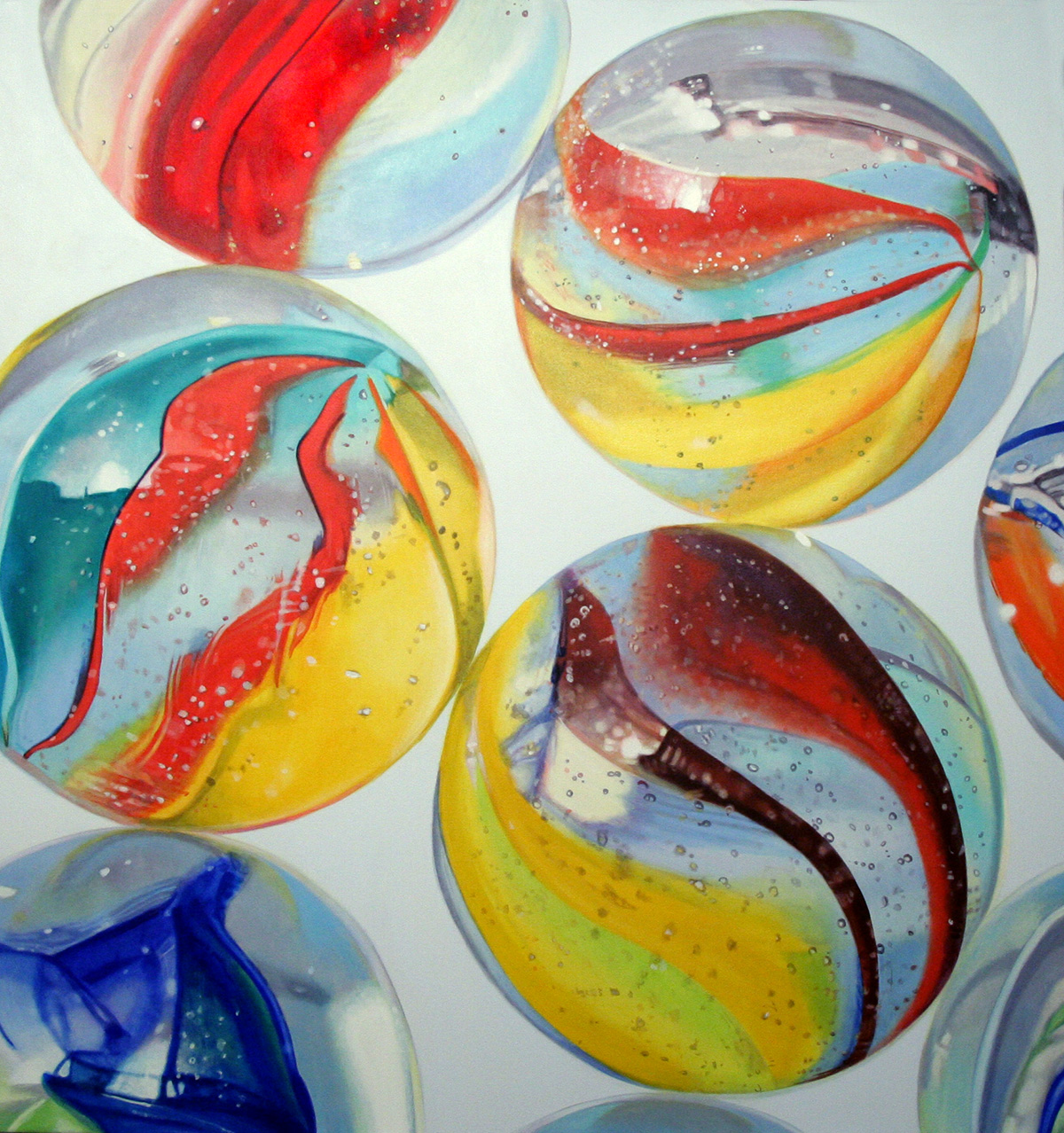 Marbles #6--painting by LJ Lindhurst