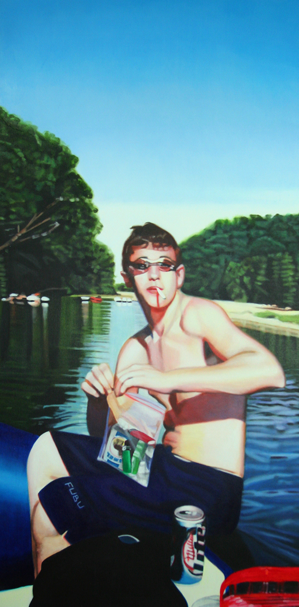 Float trip painting by LJ Lindhurst