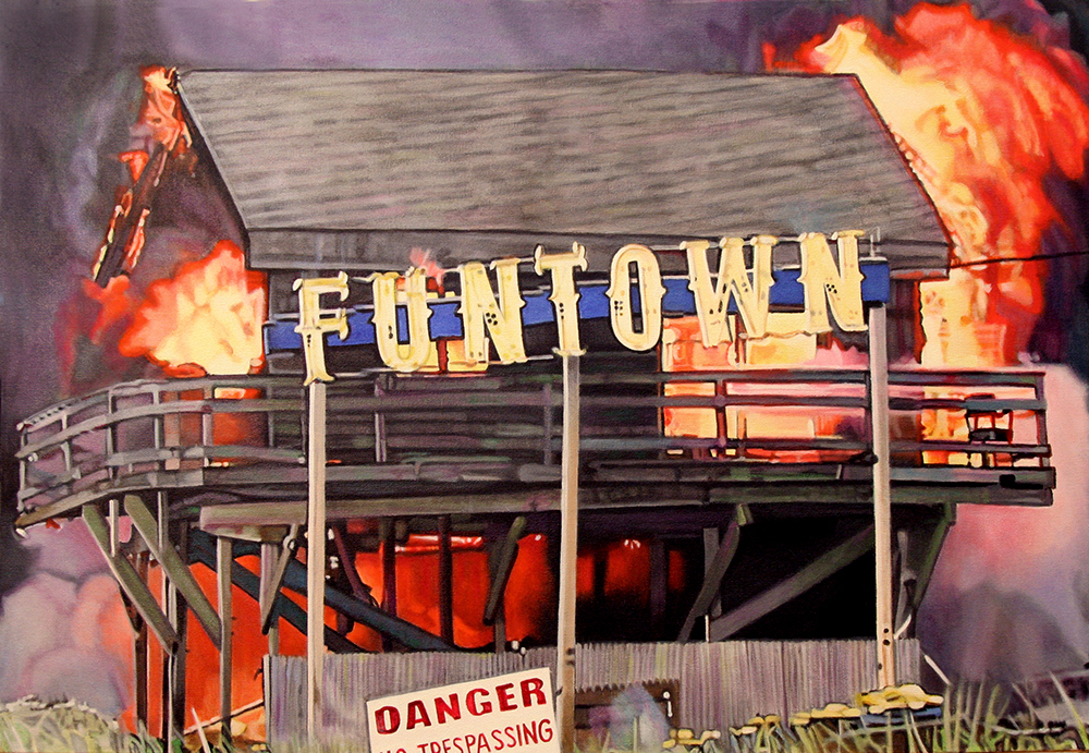 Funtown painting by LJ Lindhurst
